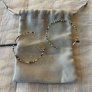 Kendra Scott Multicolor Beaded Hoop Earrings